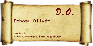 Dobosy Olivér névjegykártya