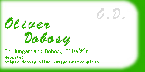 oliver dobosy business card